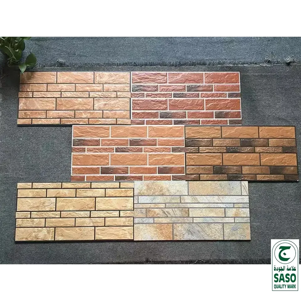 GUCI exterior wall brick design ceramic porcelain tile antique fresh color outdoor wall tile