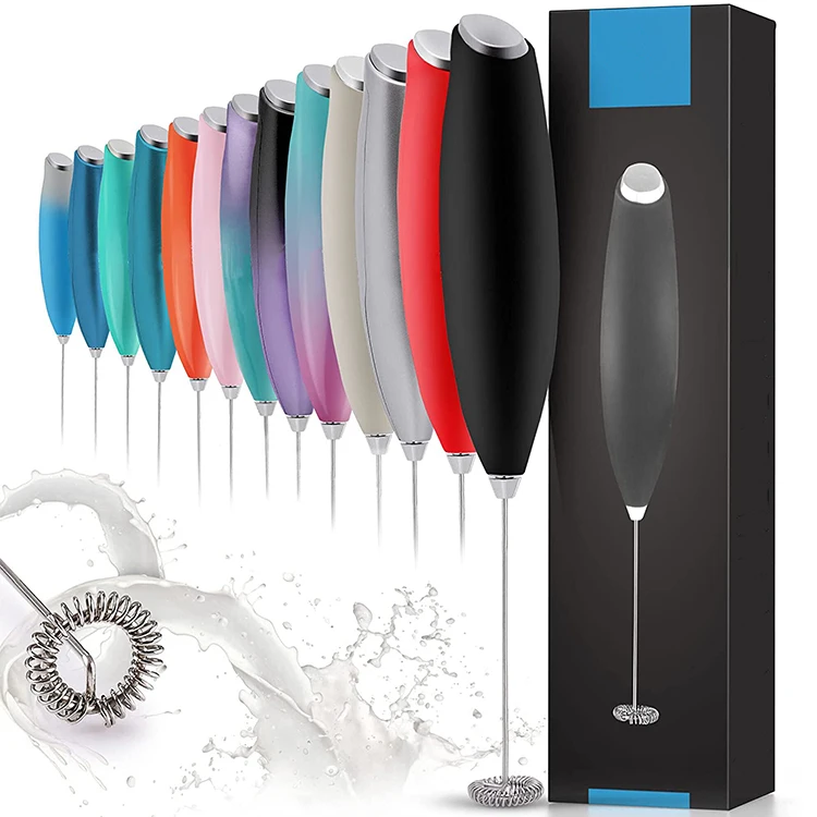 Soft Handle Coffee Frother Foamer Whisk Mixer Stirrer Egg Beater Mini Milk  Egg Stirring Tool Electric Handheld Milk Frother
