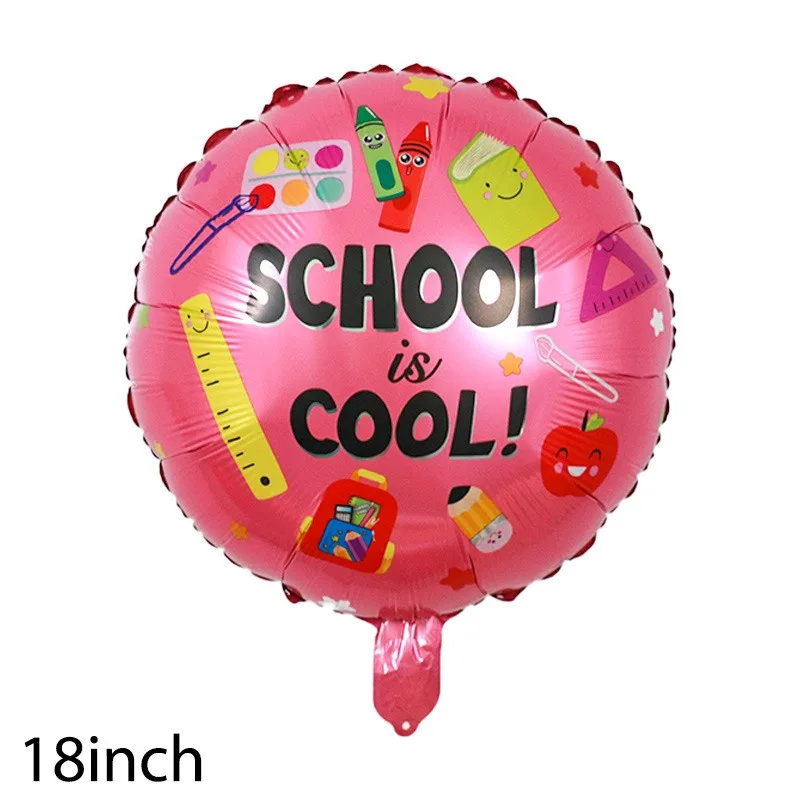 new design school season balloon School Bag Pencil Bus Children Back to School Theme Party Balloon