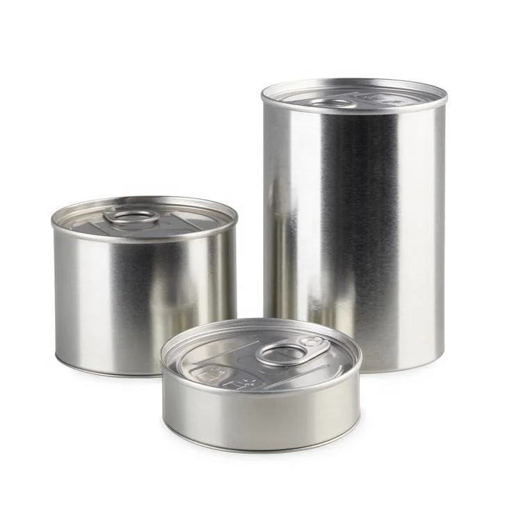 
Custom Design presstion Tins Sealed Metal Tin Cans Packaging With Plastic Top 