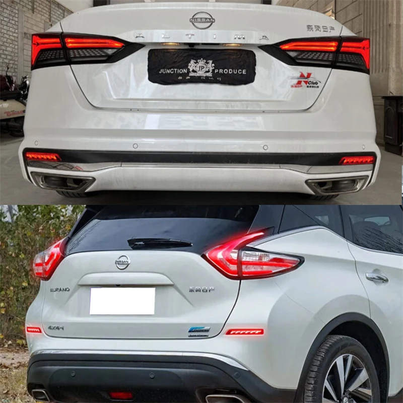 LED Rear Bumper Reflector Tail light For Nissan Sylphy Teana 2022 2023 2024 Murano 2016 - 2021 Brake Lamp Turn Signal light
