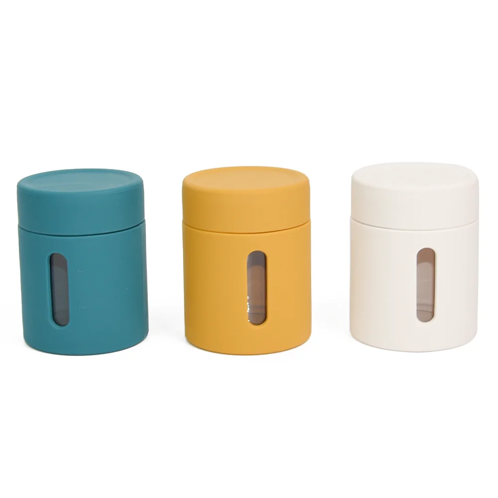 Small Capacity 8Oz/6Oz/4Oz Glass Silicone Cover Water Cup Time Scale Portable Outdoor Carrying Cup With Lid Bottled Water