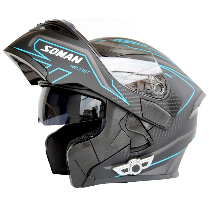 Умный мотоциклетный беспроводной шлем с двойным объективом M/L/XL/XXL