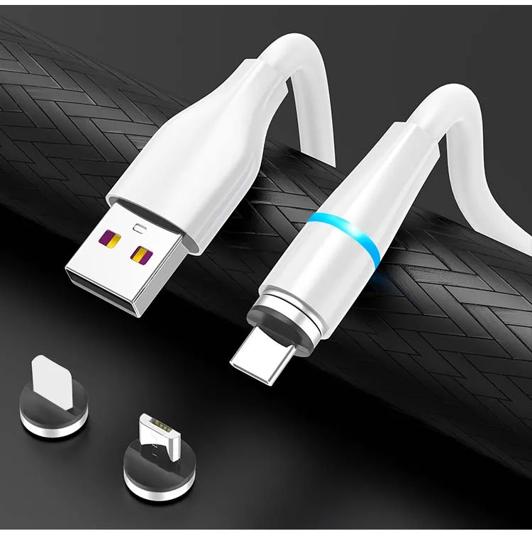 High Quality 3A Cell Phone Cable Magnetic Usb Charger 3 In 1 Usb Charging Data Led Usb cable