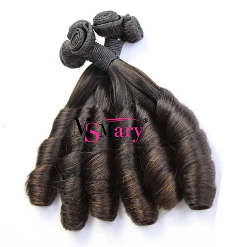 Super Double Drawn Funmi Bouncy Curls, 12A Grade Virgin Human Hair Raw Indian Weft, Funmi Hair Egg Curl Human Hair Bundles