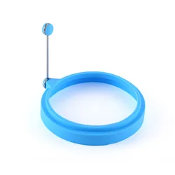 New Arrival 2Pcs Silicone Non Stick Fried Egg Pancake Ring Omelette Fried Egg Round Shaper Eggs Mould for Cooking Breakfast&Cake