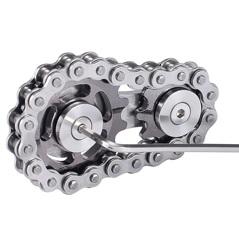 wholesale EDC Rainbow gear chain fingertip gyroscope sprocket flywheel fingertip stress relief toys for adults kids