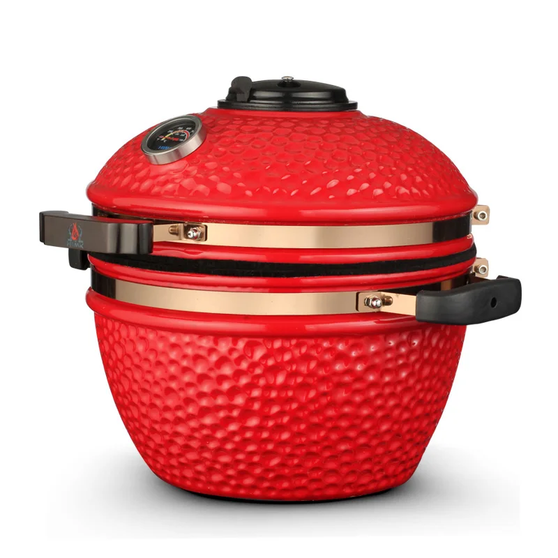 Factory Wholesale 13 inch Kamodo Bbq Grill Kamado Pizza Oven Smoker Green Egg Ceramic Barbecue Kamado Grill