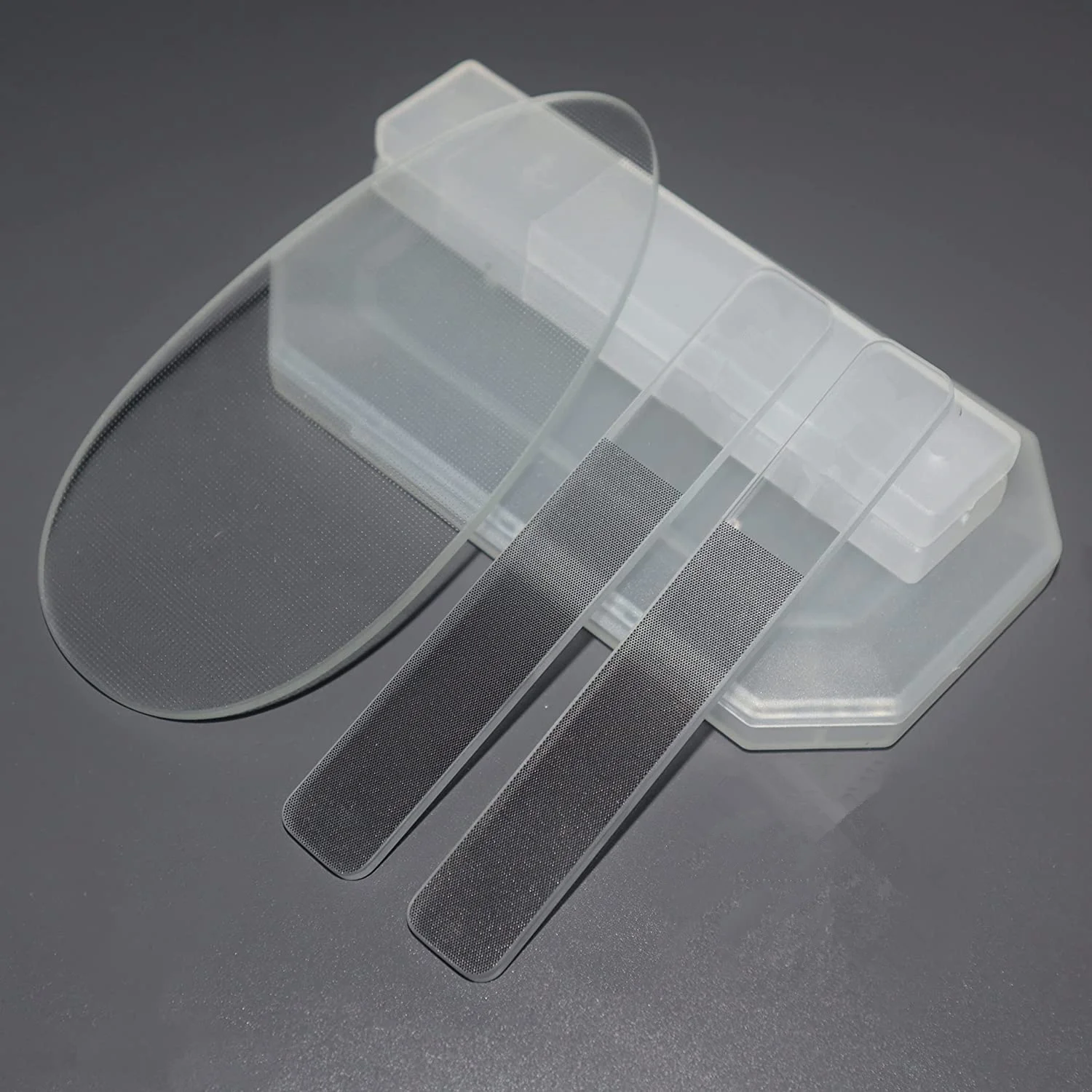 2Pcs Nano Glass Nail File and Glass Foot File with Case