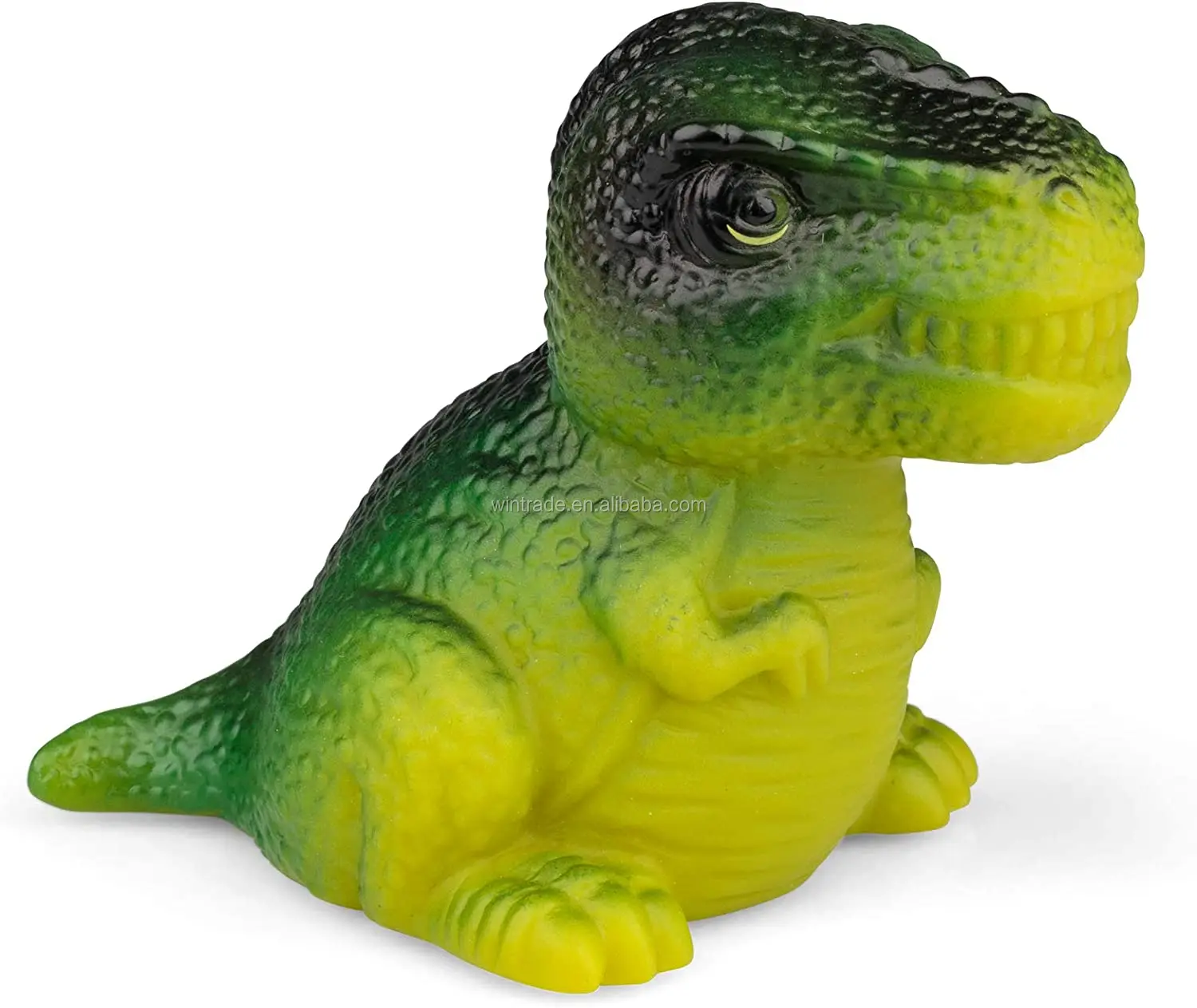 Baby Green Light up Floating Rubber Dinosaur Toy Set Flashing Multi Color Dinosaur Bath Toy