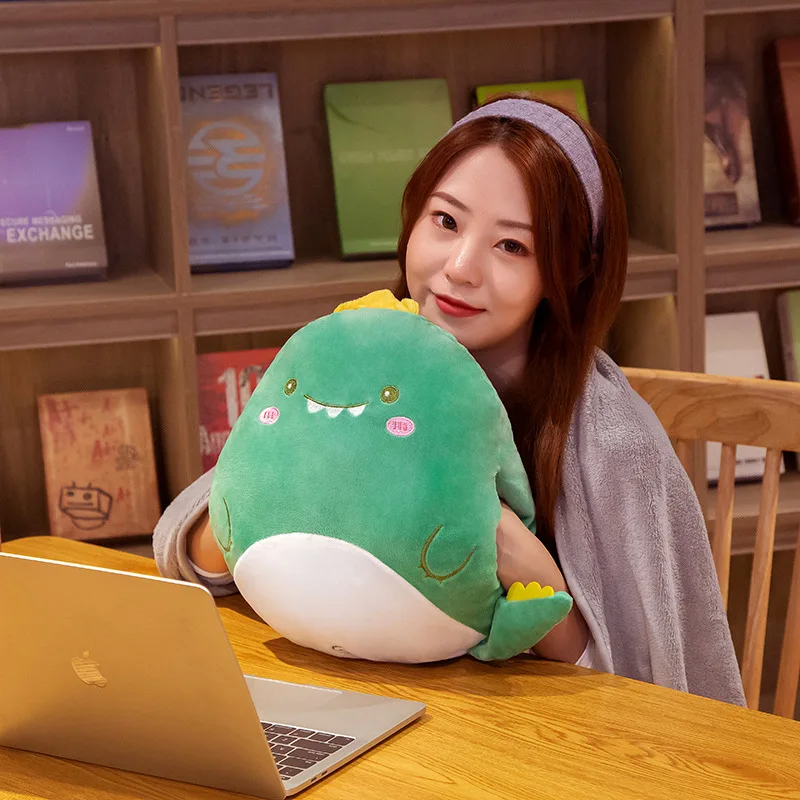 Cartoon Animal Pillow Blanket 3 In1 Stuffed Hand Warmer Bag Cute Cushion Blanket Home Car Travel pillow for children Girl Gift