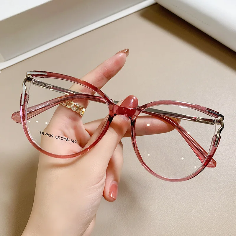 New Europe And America Fashion Women TR90 Cat Eye Optical Frames Glasses Eyewear For Ladies