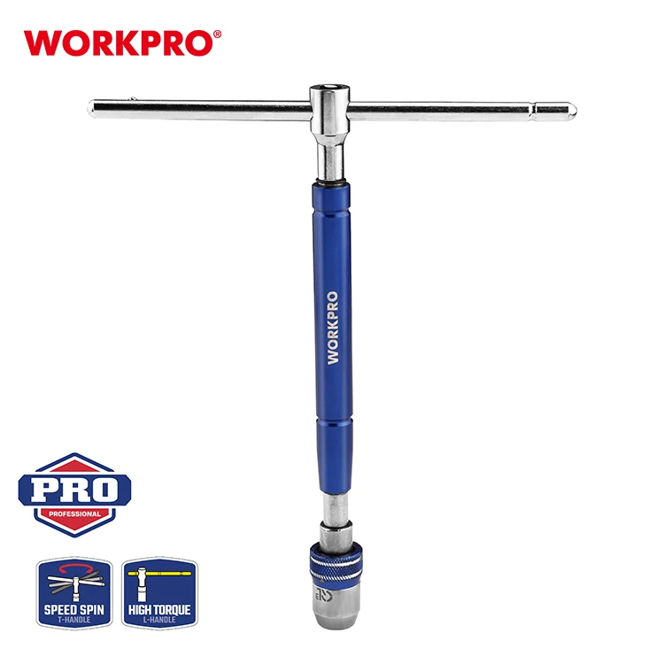 WORKPRO Drive T-HANDLE 1/4 дюймов набор гаечных ключей с регулируемой Т-образной ручкой