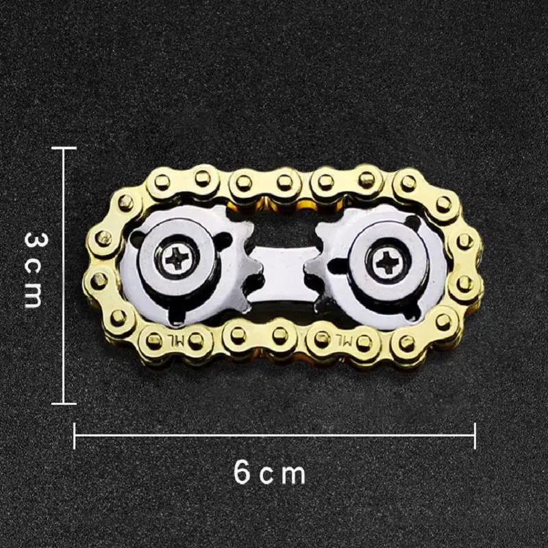 Fidget Toys Bike Chain For Adults Metal Fidget Spinner Toys Anti Stress Anxiety Desk Toy Sprockets Flywheel Fingertip Gyro