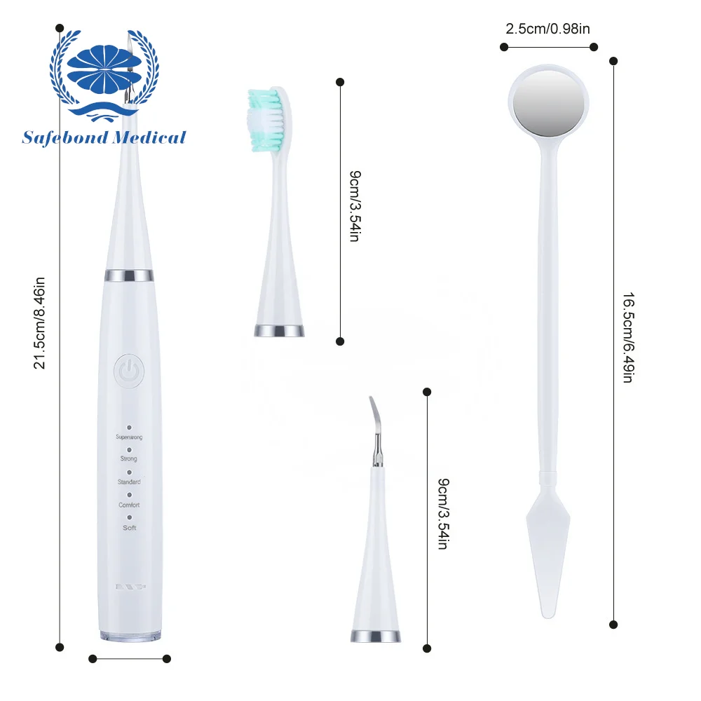 Household electric dental scaler portable six-in-one oral cleaning kit