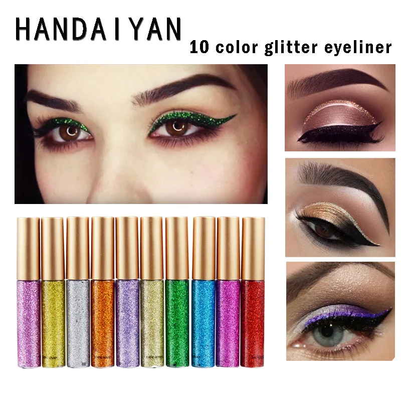 Support Drop Shipping Gradient Liquid Eyeshadow Soft Pearlescent Metallic Glitter Brighten And Lastingly Modify The Eyes