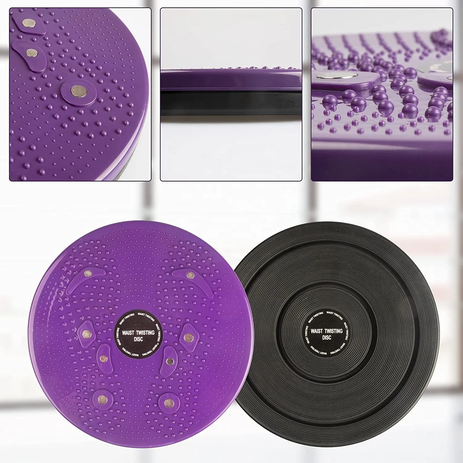 Sport Balance Boards Fitness Exercise Board Wobble Waist Twisting Rotating Magnetic Massage Plate