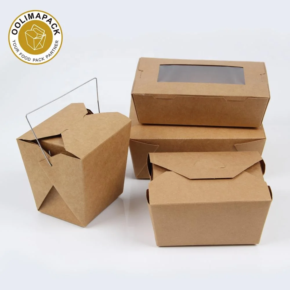 Caja Biodegradable Fast Food Packaging Box Disposable Takeaway box