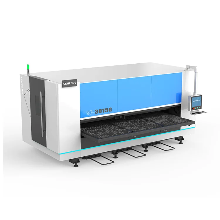 Steel laser cutter 1530G Raycus 1000w 1500w full closed laser sheet cutter for metal sheet working