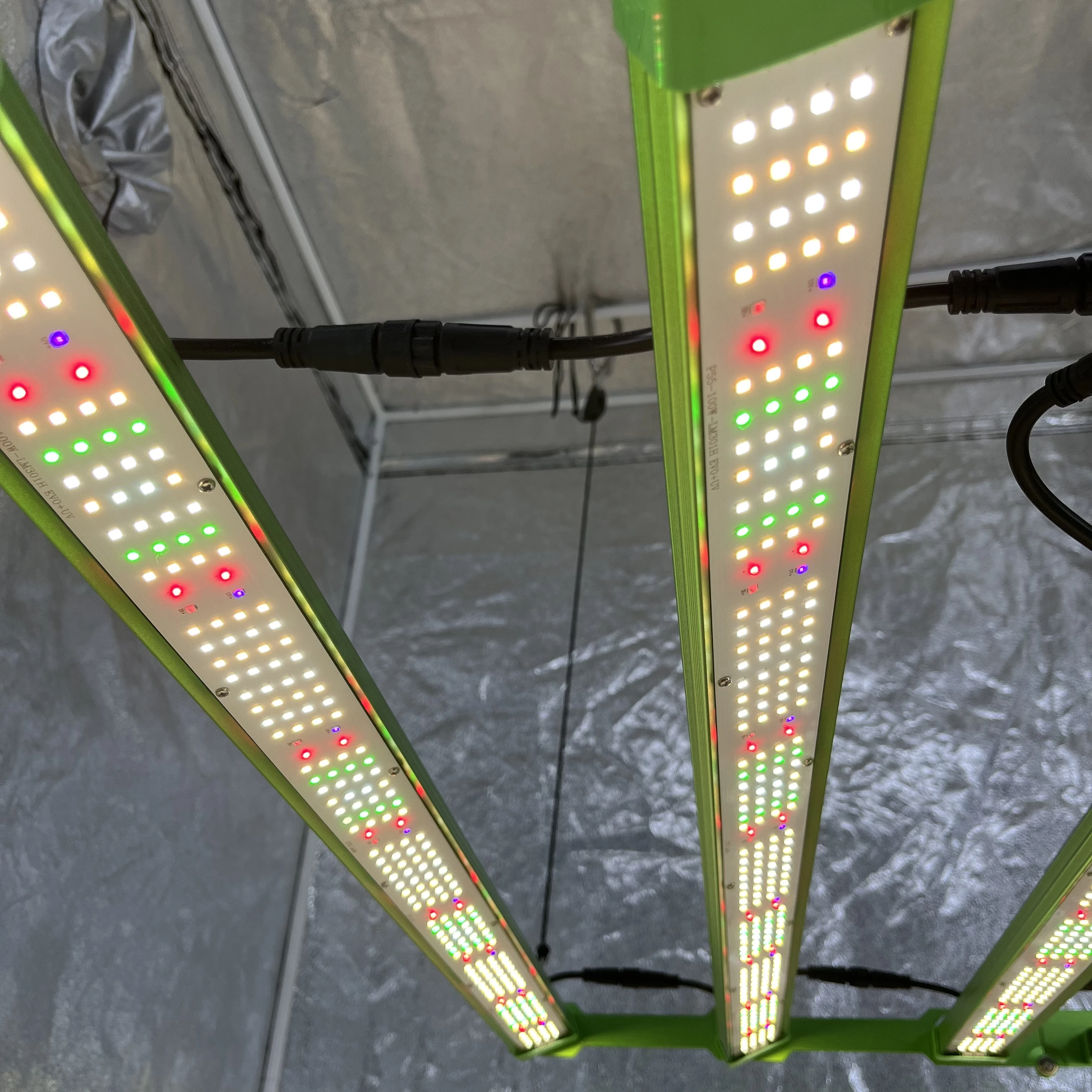 Отдельные переключатели для UV/IR KingBrite P55 480 Вт Samsung LM301H EVO мятный белый + 660 нм зеленый UV IR светодиодный поворотный стержень