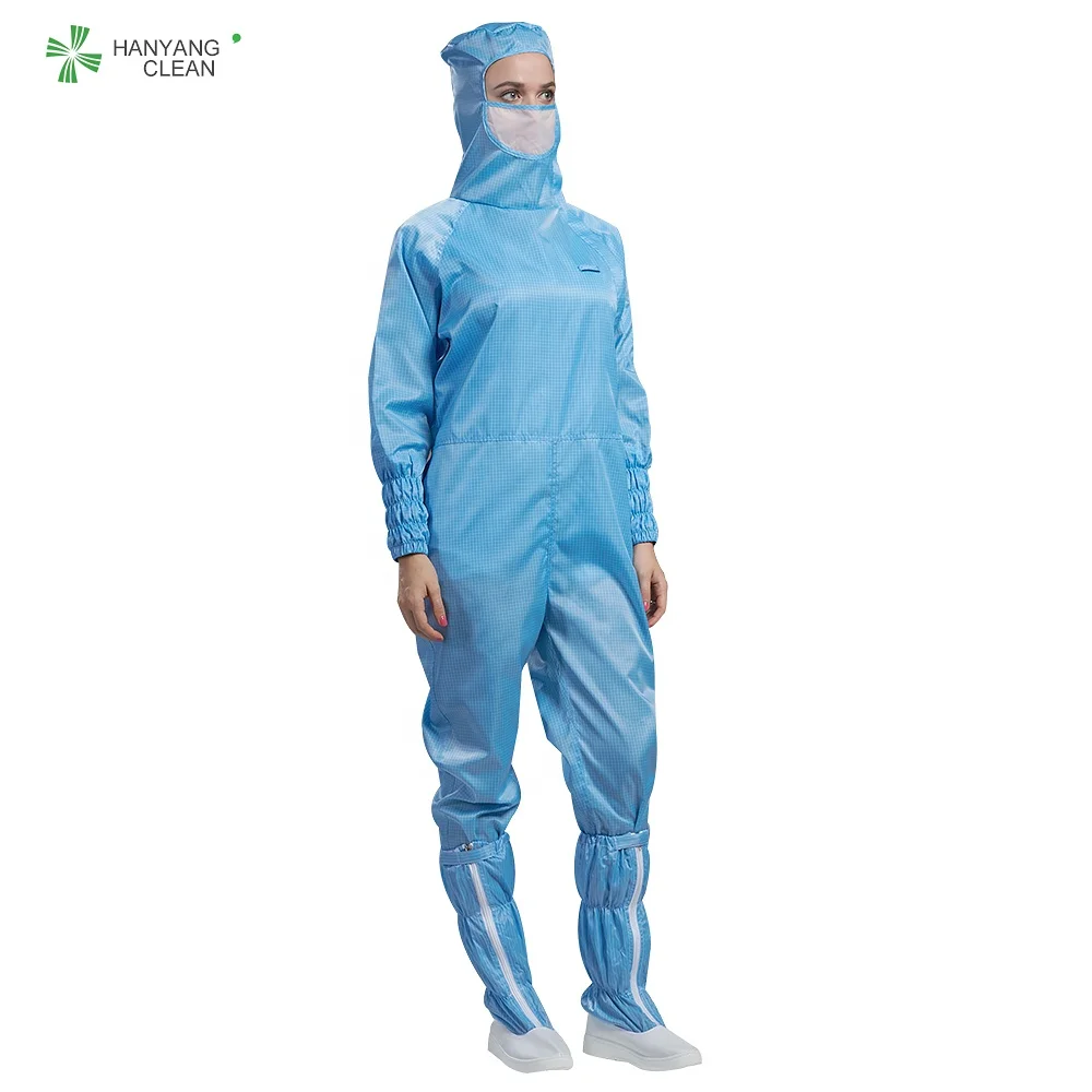 China Manufacturer wholesale high performance ESD antistatic cleanroom coverall for electronic industry