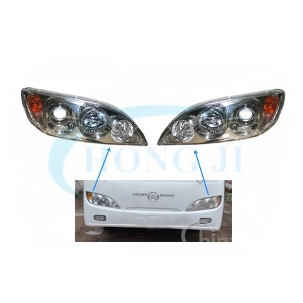 Bus Body Parts Auto  Headlamps system HJQ-010-RH HC620X215 5-0041 headlight Parts for Golden king long  bus