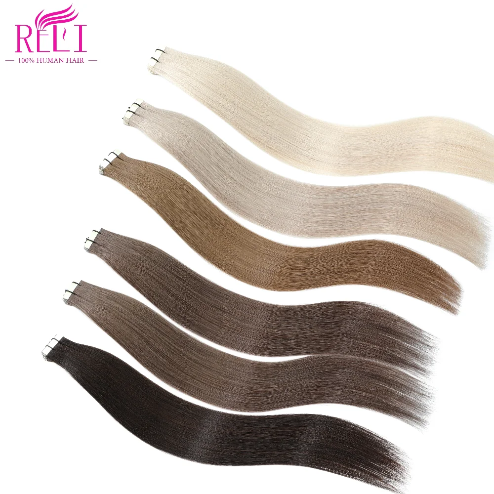 Factory Price Double Drawn Human Hair Tape Ins Extensions Human Hair Strong White Tape In Hair Extensions