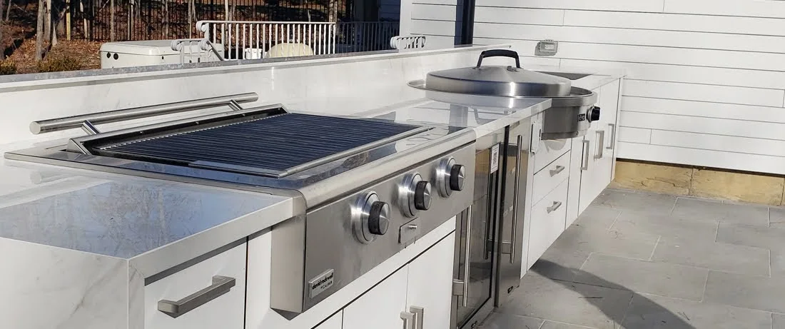 NICOCABINET New Arrivals Resistant Portable bbq Grill Outdoor Kitchen with 304 SS Pizza Oven