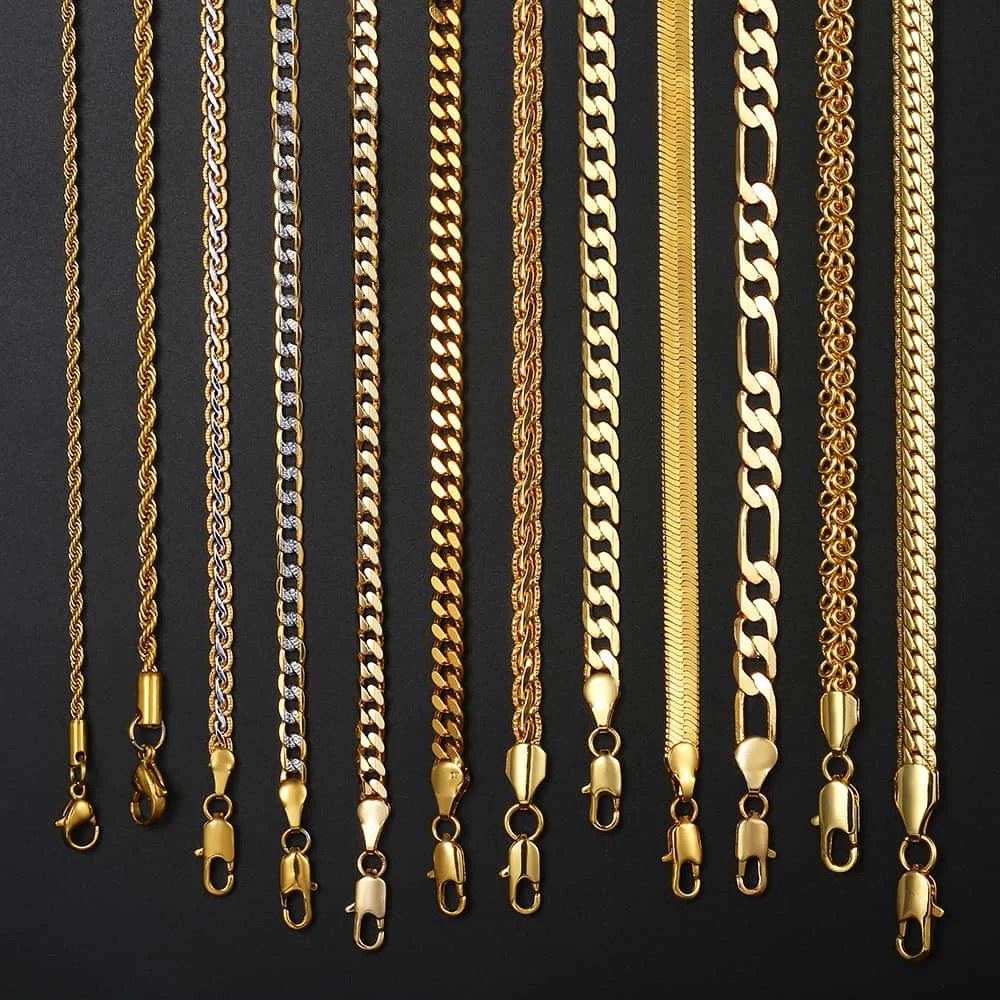 GC Custom cadena de oro 14k joyas кабель Фигаро веревка скрепки КУБИНСКИЙ звено цепи 925 стерлингового серебра цепочке золотого/серебряного цвета для мужчин и женщин