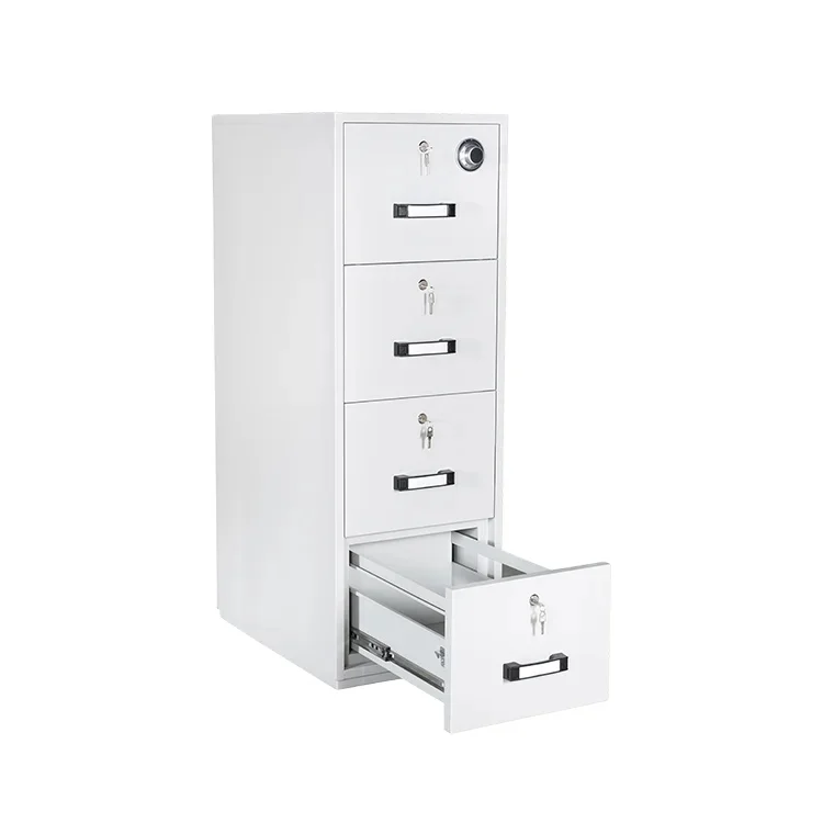 Factory Price Fireproof Cabinet Steel Storage File Cabinet Office Furniture Metal Fire Resistant 4 Drawer Filing Cabinet