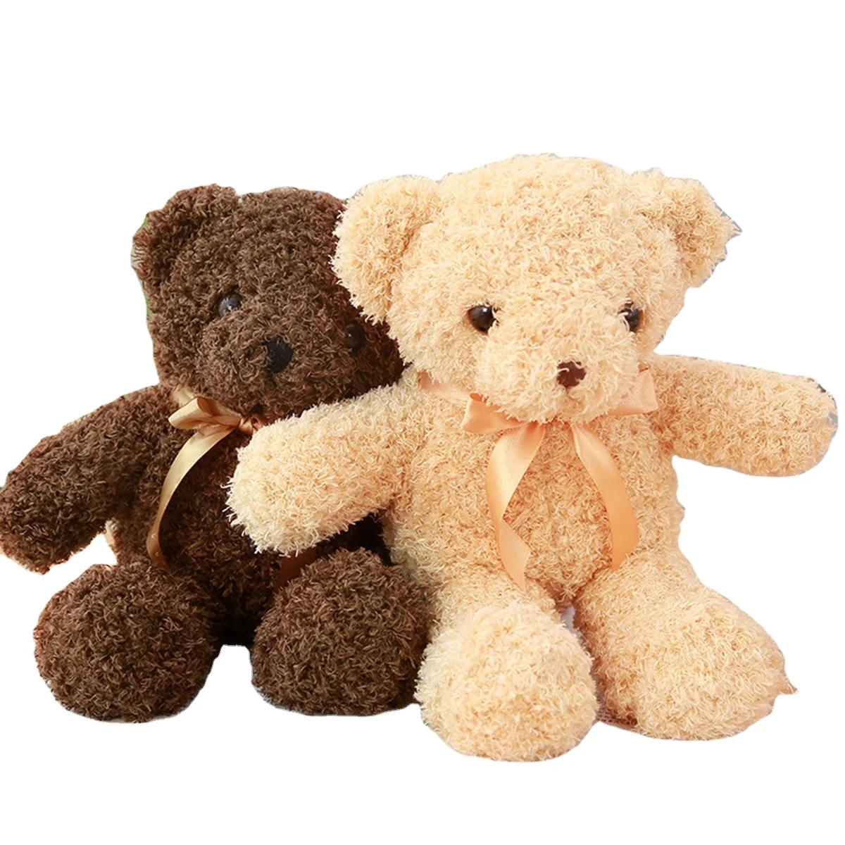 New Hot High Quality Soft Stuffed Cute Lovely Gift Baby Kids Dressing Scarf Ribbon Fluffy Bow Big Plush Teddy Bear Skin Toy Doll