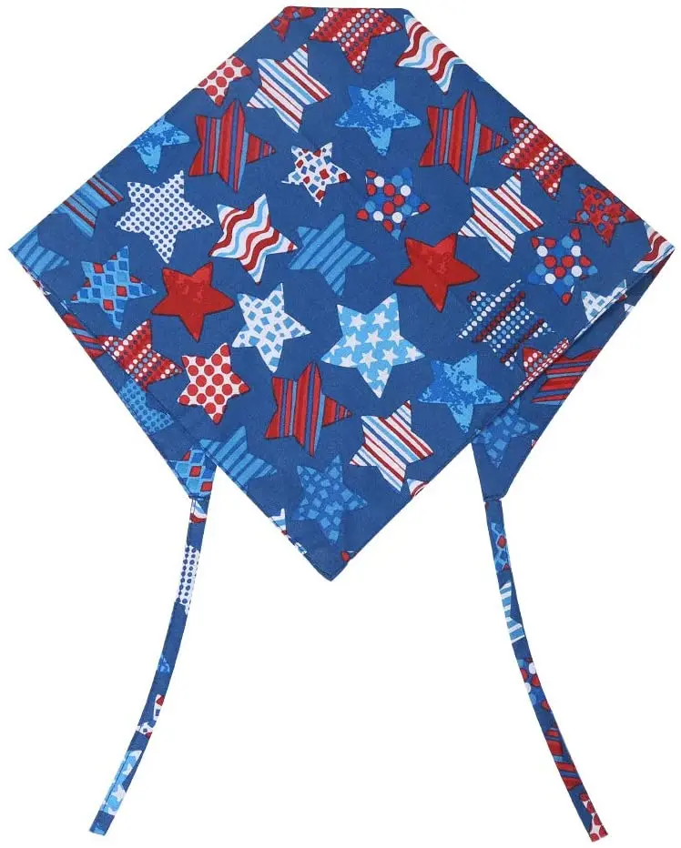 American Flag Pet Bandana Doule Layer Durable Polyester Custom Printed Dog Bandana Sublimation Print with Logo Triangle Dog Band