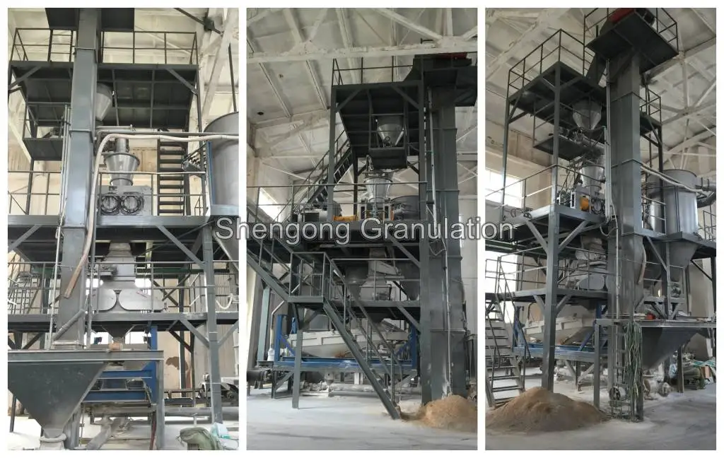 Double roller compacting without binder high pressure snow melting agent sodium formate granulating machine
