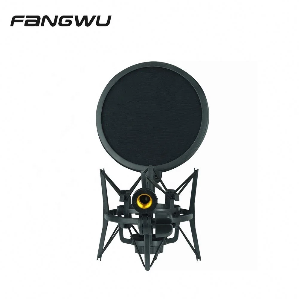 Mic Microphone Shock Mount Holder and Pop Shield Filter Screen