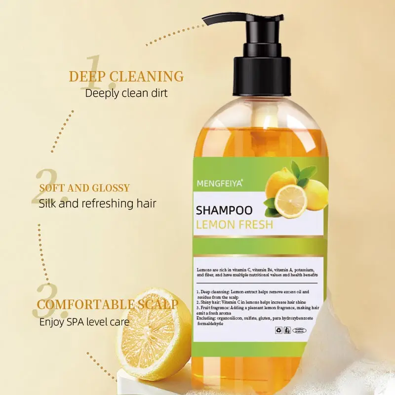 Deep Cleansing, Smoothing and Refreshing Lemon Shampoo Silicone-Free, Cruelty-Free, Vegan Shampoo