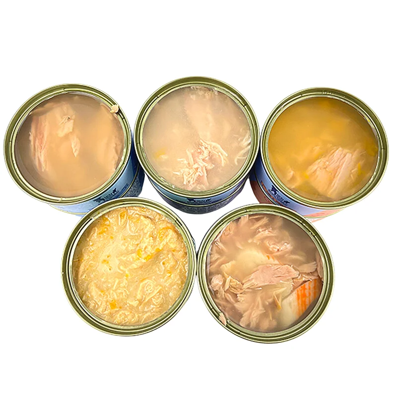 Pet Snack Suppliers Wholesale Cheap Multiflavor 85g Seafood Tuna Flavor Canned Food Wet Cat Food Snack