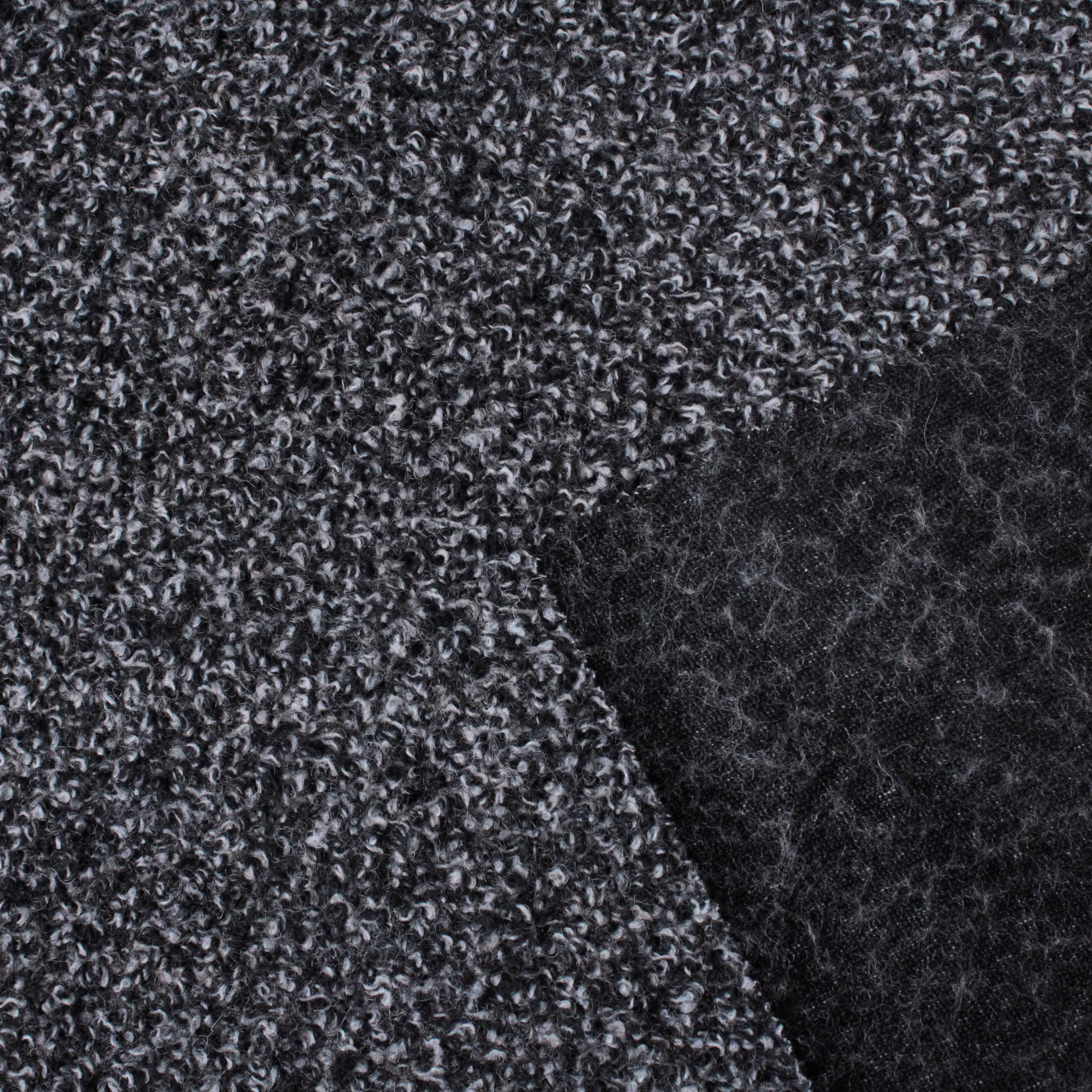 В наличии FW 25 новый модный стиль Чистый Маленький флис Boucle серый черный 40% шерсть полиэстер смешанная ткань для пальто костюм