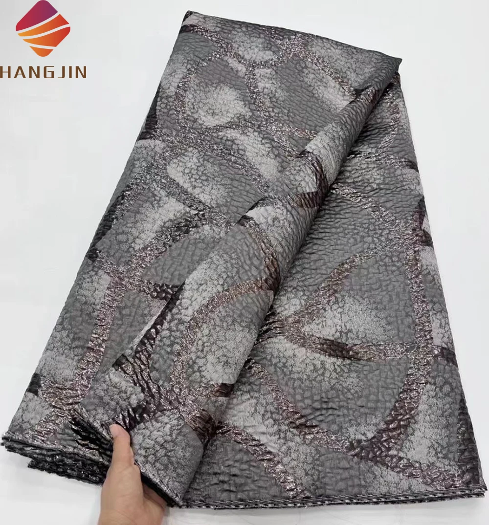 Новейшая африканская парчовая ткань французская металлическая жаккардовая кружевная для женщин вечерние платья Asoebi
