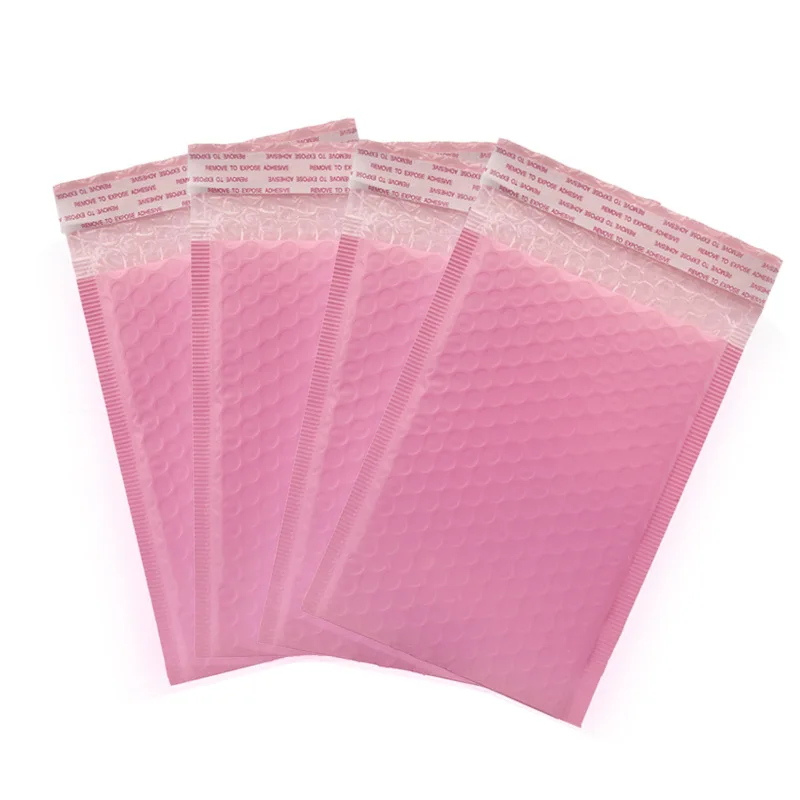 Pink Bubble Bag Pe Clothing Packaging Bag Co-extruded Film Bubble Bag
