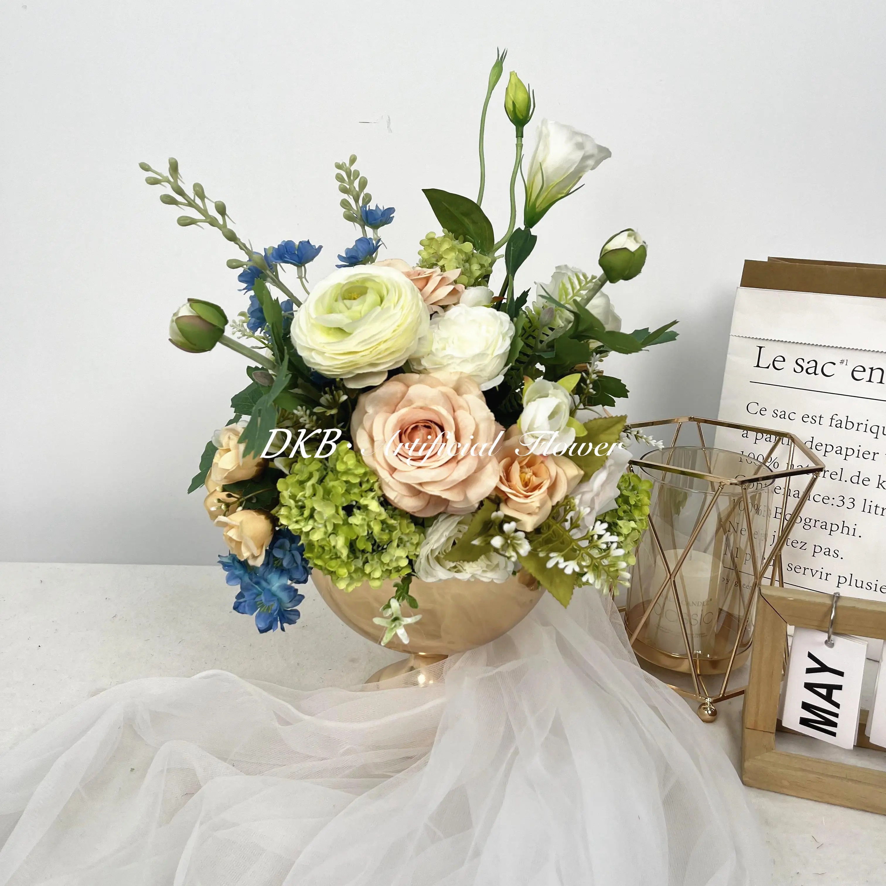 large suppliers artificial tall wedding decoration stand flower ball foam centerpieces