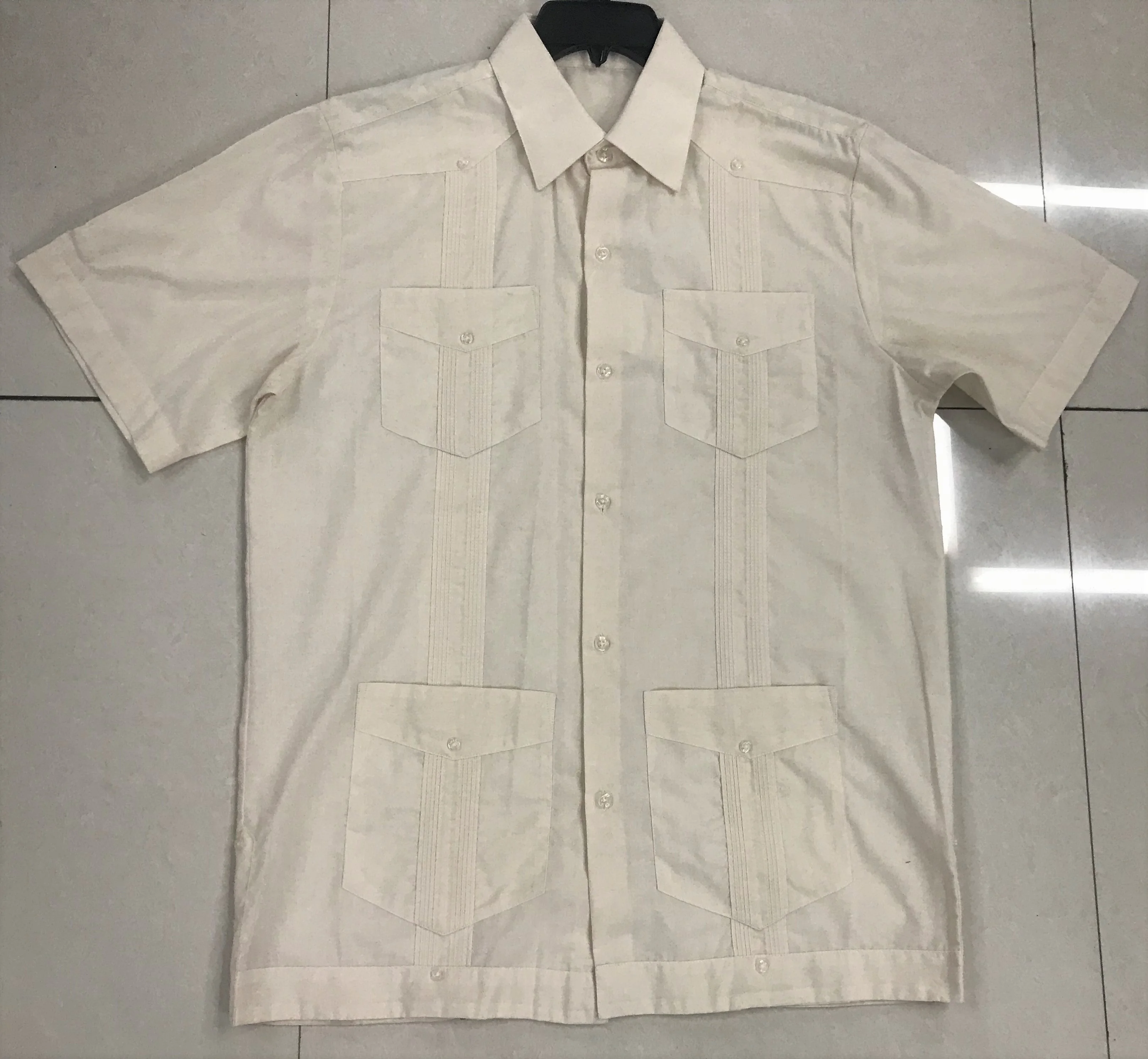 YIWU FACTORY мужские однотонные модные льняные рубашки с коротким рукавом