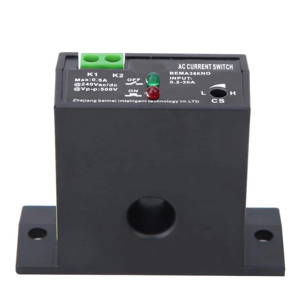 Flameproof Adjustable AC Sensing Switch 0.2~30A Self-Powered Sensing Switch(Normally Open)