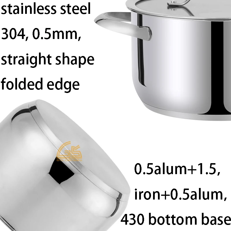 kitchen tools cooking hot pot pans set all cald insulated glass steel steel cookware sets