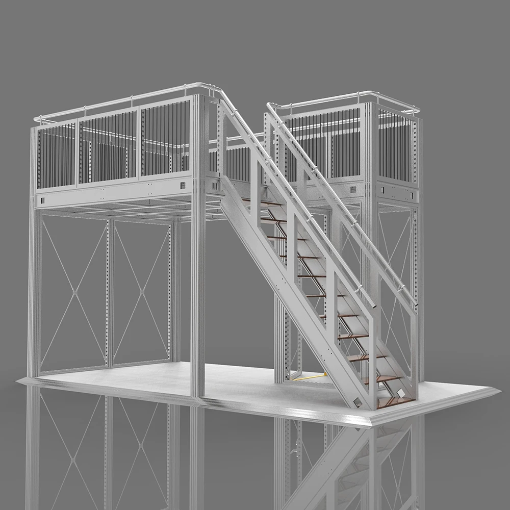 Tianyu Trade Show Equipment Design Modular 20x20ft Aluminum Two Storey Exhibition Stand Exhibit Two Story Double Deck Booth