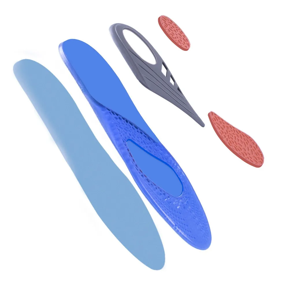 D20 Massaging insoles Shock Absorption arch support Insole factory design free samples sebs gel insert