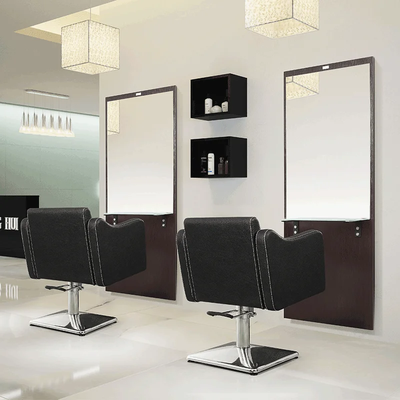 Beauty Salon Mirror Custom Design Barber Unit Stations Furniture Mirror