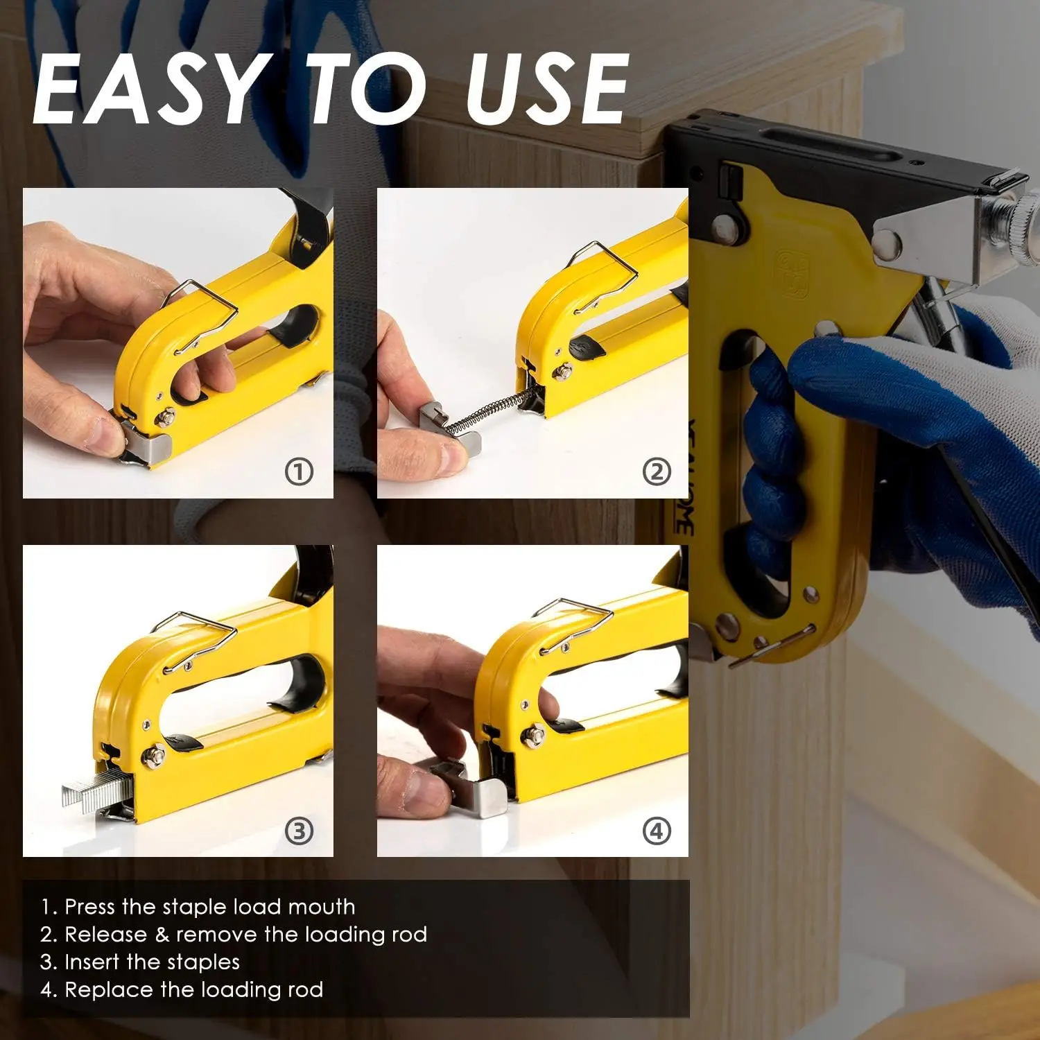 Best high quality houses decorating wooden wall furniture fastening tool metal steel staple manual air cordless nail gun