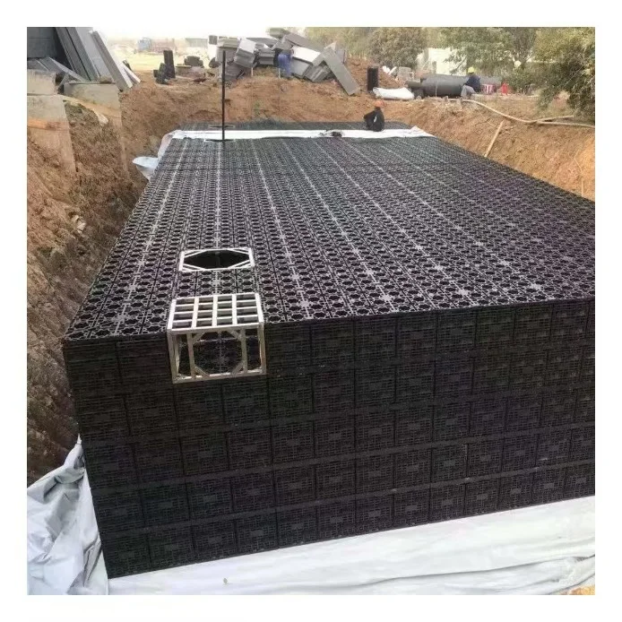 Elderly rehabilitation activity center fitness public green space rainwater infiltration storage underground interlocking module