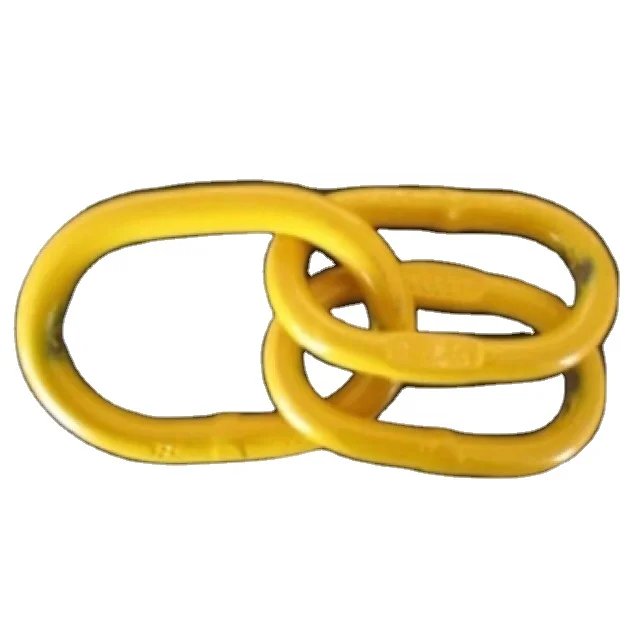 Master link assembles DIN 5688 yellow color powder painted master link