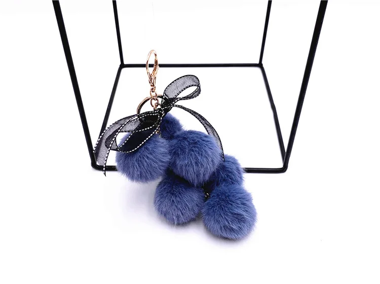 Wholesale Creative Grapes Plush Fashion Key Chains Pendant Promotional Gift